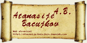 Atanasije Bačujkov vizit kartica